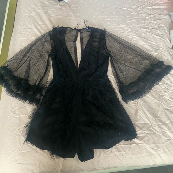 Black Lace Romper - Picture 1 of 3